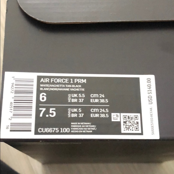 Nike Air Force 1 Low (White/Vachetta Tan) SOLD - Picture 4 of 5